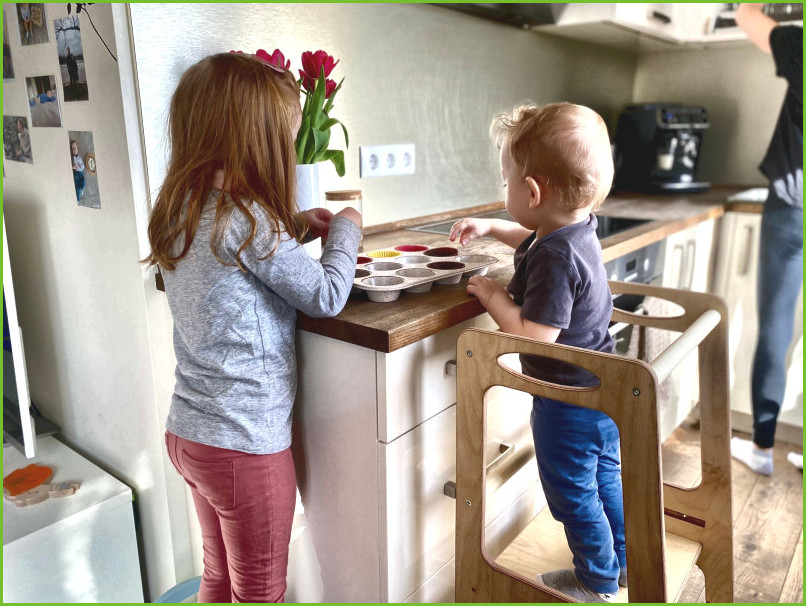 Acople taburete ikea niños cocinar