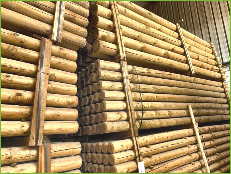 Postes de madera para ganado bricodepot